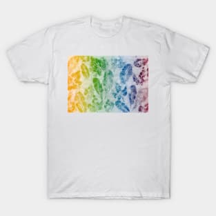 Rainbow leaf print T-Shirt